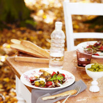 Rucolasalat mit Austernpilzen Rucolasalat mit Austernpilzen