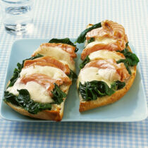 Spinat-Lachs-Fladenbrot