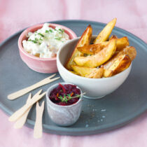 Potato Wedges mit zweierlei Dips