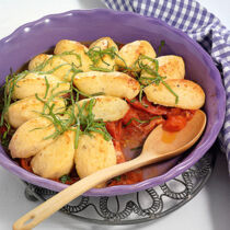 Tomaten mit Käsenockerl Tomaten mit Käsenockerl