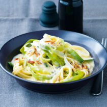 Lauch-Tagliatelle mit Gorgonzolasauce Lauch-Tagliatelle mit Gorgonzolasauce