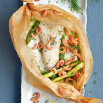 Spargel-Schollenfilet im Päckchen Spargel-Schollenfilet im Päckchen