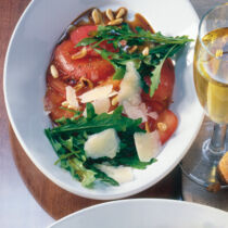 Tomaten-Carpaccio mit Rucola Tomaten-Carpaccio mit Rucola