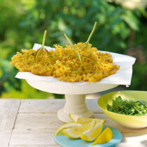 Gebackene Holunderblüten