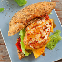 Hähnchen-Ananas-Burger Hähnchen-Ananas-Burger