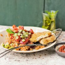 Bulgurpfanne mit Sesam-Feta Bulgurpfanne mit Sesam-Feta