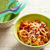 Spaghetti mit Pilz-Bolognese