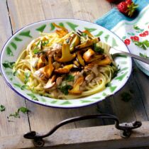Linguine mit gemischten Pilzen Linguine mit gemischten Pilzen
