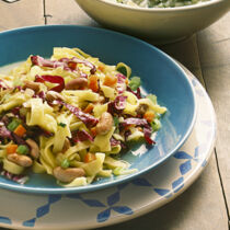 Bohnen und Pasta mit Radicchio