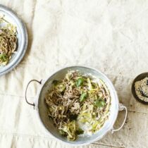 Limetten-Lauch mit Soba-Nudeln Limetten-Lauch mit Soba-Nudeln