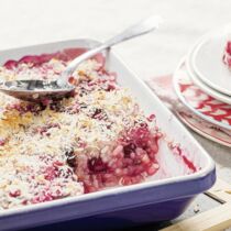 Kokosmilchreis mit Kirschen