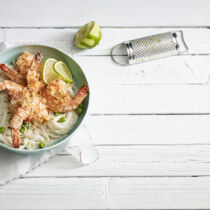 Limettennudeln mit Kokosgarnelen
