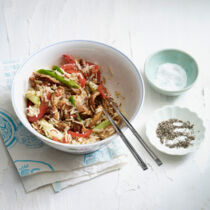 Reis mit Curry-Pute Reis mit Curry-Pute