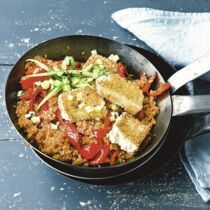 Bulgurpfanne mit Feta Bulgurpfanne mit Feta