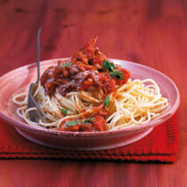 Spaghetti mit Funghi-Bolognese