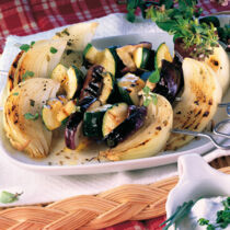 Auberginen-Zucchini-Spieße Auberginen-Zucchini-Spieße