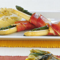 Spargelbündel mit Püree Spargelbündel mit Püree