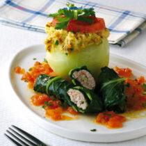 Gefüllte Kohlrabi mit Blätterrouladen Gefüllte Kohlrabi mit Blätterrouladen