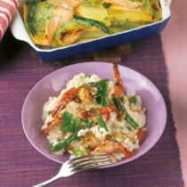 Spargelrisotto mit Garnelen Spargelrisotto mit Garnelen