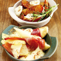 Pflaumen mit Ziegenkäse