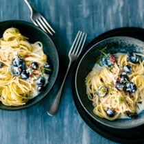 Spaghetti mit scharfer Gorgonzola-Sahne