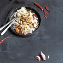 Aglio e olio mit Meeresfrüchten Aglio e olio mit Meeresfrüchten