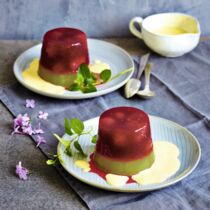 Rote und grüne Grütze mit Vanillesauce Rote und grüne Grütze mit Vanillesauce