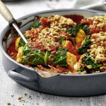 Wirsing-Cannelloni mit Kürbis-Feta-Füllung Wirsing-Cannelloni mit Kürbis-Feta-Füllung