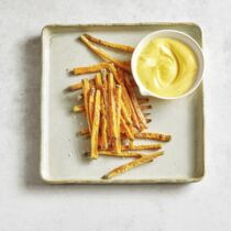 Kürbis-Fritten mit Chili-Mayo