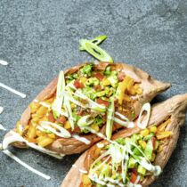 Gefüllte Ofen-Süßkartoffeln