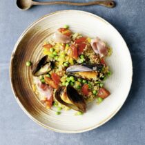 Quinoa-Paella mit Muscheln Quinoa-Paella mit Muscheln