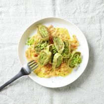 Maultaschen mit Möhrencreme Maultaschen mit Möhrencreme