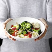 Schnelle Polenta mit Paprika und Brokkoli Schnelle Polenta mit Paprika und Brokkoli