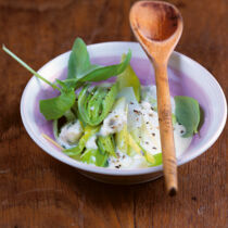 Lauch in Gorgonzola-Cremesauce Lauch in Gorgonzola-Cremesauce
