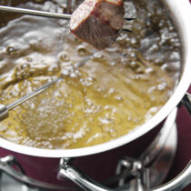 Frittiertes Fleischfondue