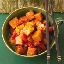 Tempeh-Curry mit Kürbis