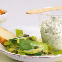Marinierter Lauch mit Quark