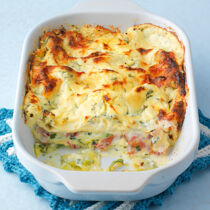 Zucchini-Schinken-Lasagne