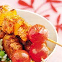 Schweinefleisch-Paprika-Spießchen