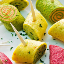 Safran-Crêpe-Röllchen Safran-Crêpe-Röllchen