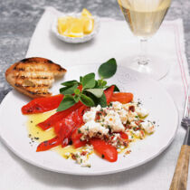 Gegrillte Paprika mit Schafskäse Gegrillte Paprika mit Schafskäse