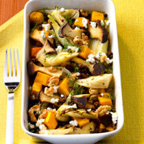 Ofengemüse mit Brotkrümeln