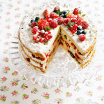 Beeren-Minze-Torte