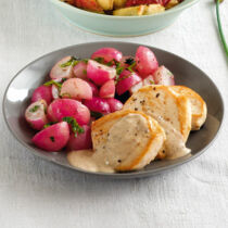 Hähnchen mit Radieschen