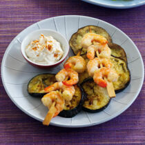 Garnelensticks mit Parmesancreme