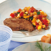 Minutensteaks mit Ratatouille