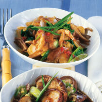 Gemüse-Austernpilz-Wok