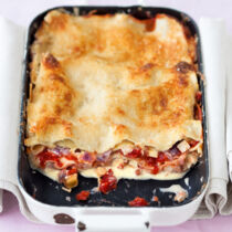 Tomatenlasagne mit Räuchertofu