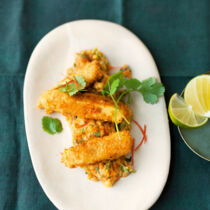 Kokospanierte Tofusticks