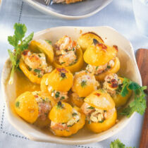 Gefüllte Patissons mit Lachs Gefüllte Patissons mit Lachs